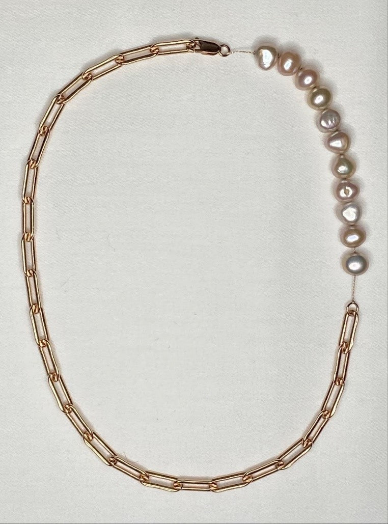Half N’ Half Pearl Necklace