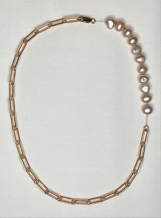 Half N’ Half Pearl Necklace