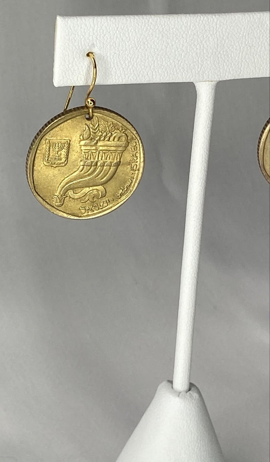 Trumpet Coin Earrings