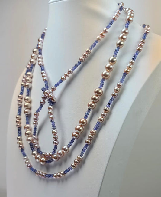Large Pink FreshWater Necklace