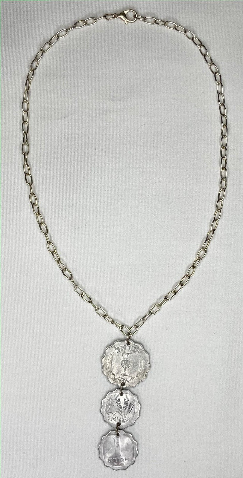Silver Three Tier Coin Necklace