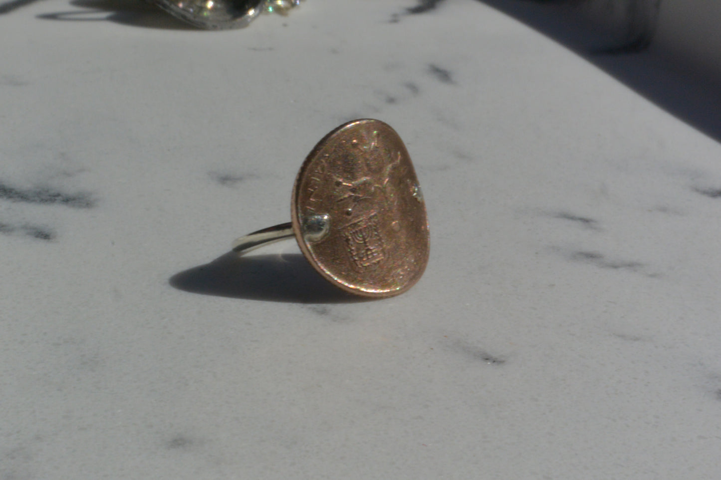 Rose Pomegranate Coin Ring
