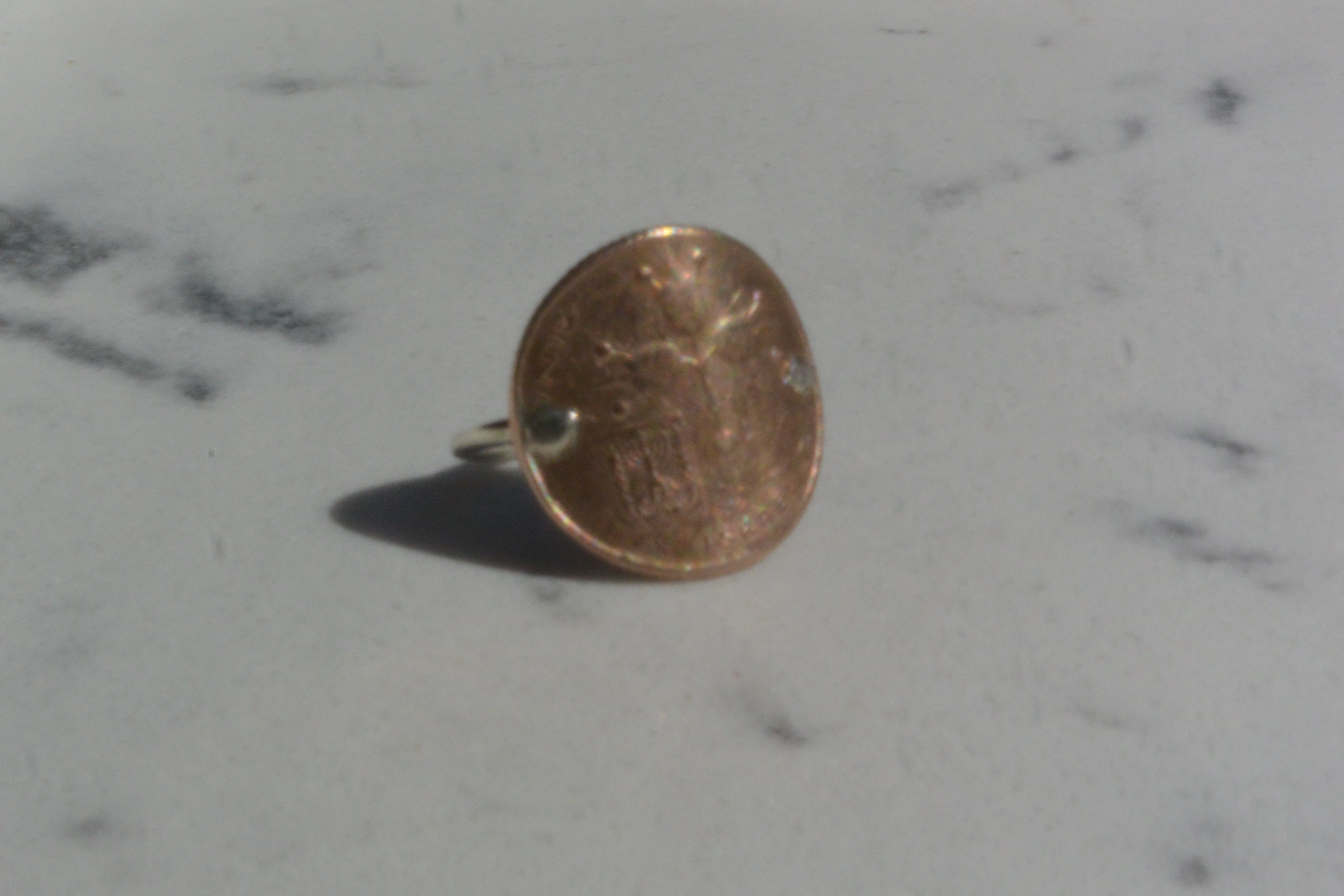 Rose Pomegranate Coin Ring