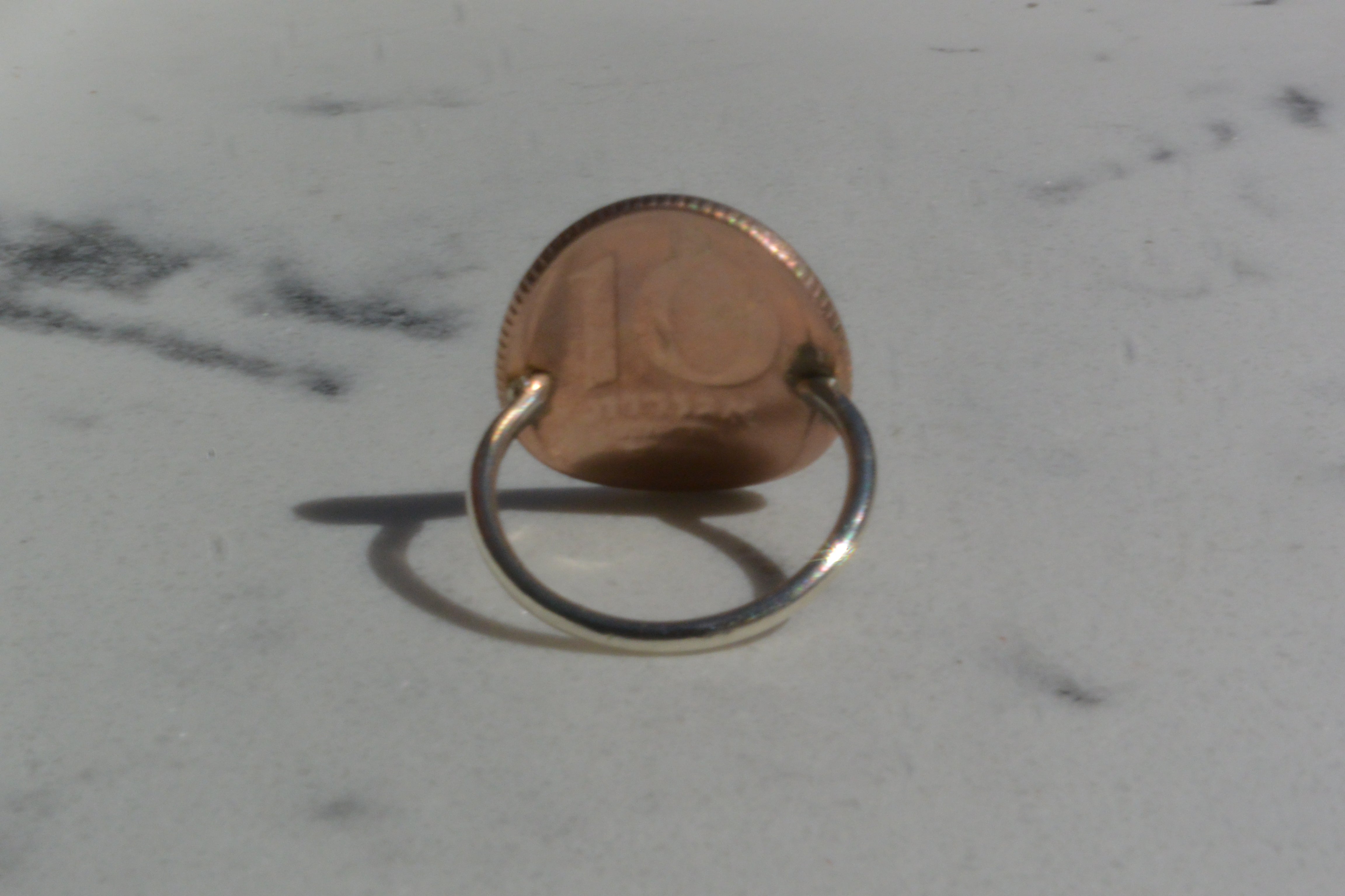 Rose Pomegranate Coin Ring