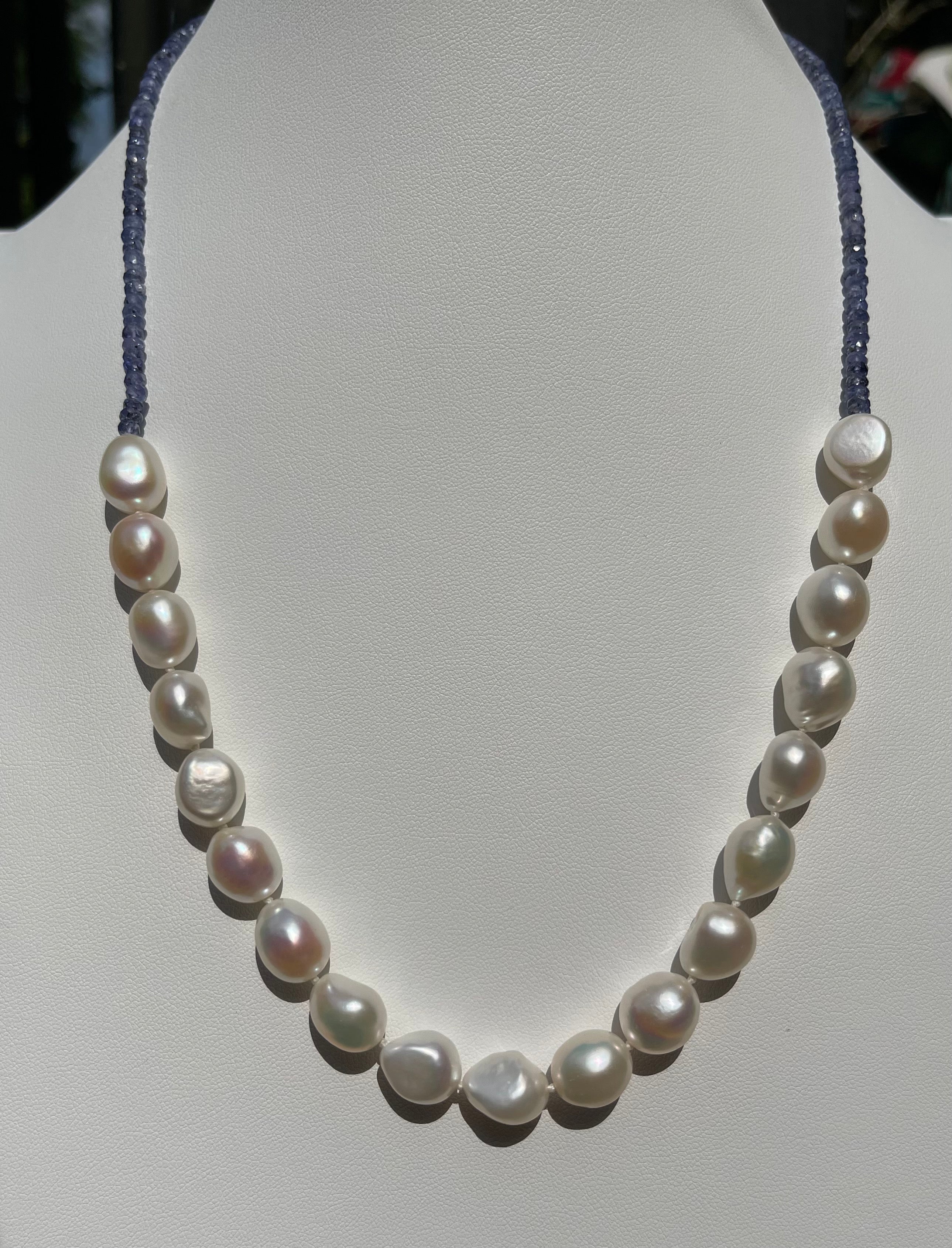 Summer Sapphire Baroque Necklace